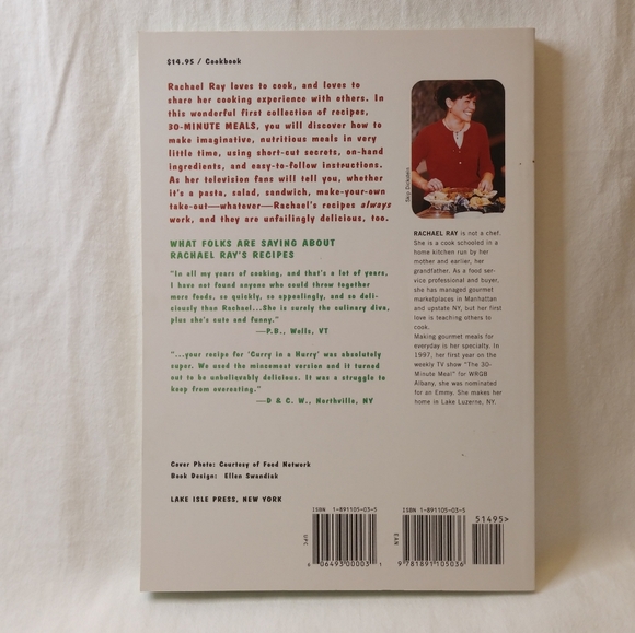 Vintage Rachel Ray Cookbook 30 Minute Meals As seen on the Food Network - Picture 2 of 4